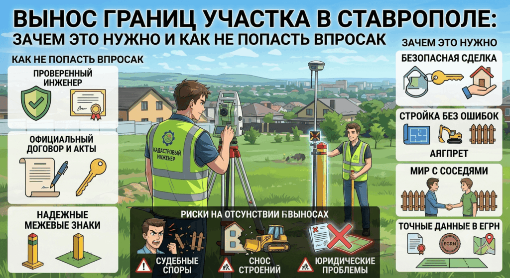 Вынос границ участка в Ставрополе: зачем это нужно и как не попасть впросак